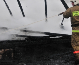 В Клепиковском районе сгорел жилой дом